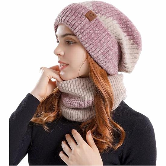 历史新低!LeeUBestlife 二合一女士抓绒衬里针织帽+围脖套装5折 17.99加元包邮! 历史新低!LeeUBestlife 二合一女士抓绒衬里针织帽+围脖套装5折 17.99加元包邮!