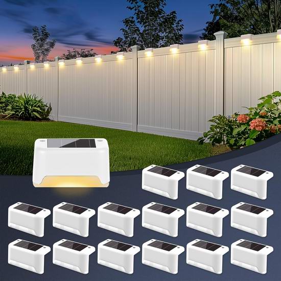 白菜价!历史新低!ESUNYD 户外太阳能台阶围栏灯16件套3.2折 12.99加元! 白菜价!历史新低!ESUNYD 户外太阳能台阶围栏灯16件套3.2折 12.99加元!