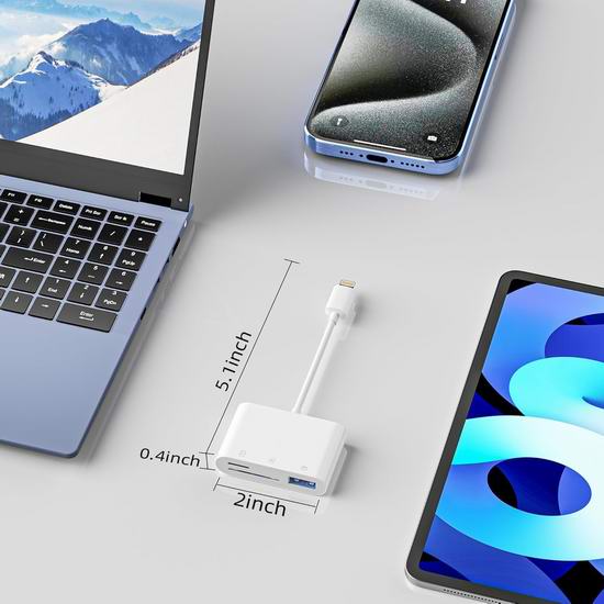 超级白菜!历史新低!FBB USB+SD卡 手机读卡器1.4折 6.99加元!支持Lightning接口的iPhone、iPad!