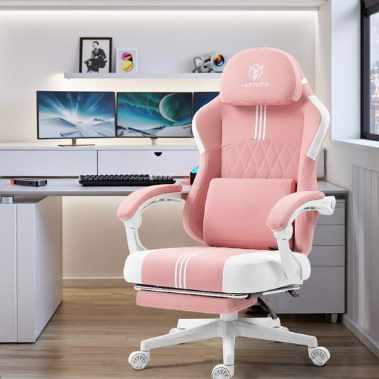 历史新低!MEENICE 腰部按摩+脚踏+弹簧坐垫 人体工学高靠背游戏椅4.1折 119.99加元包邮!