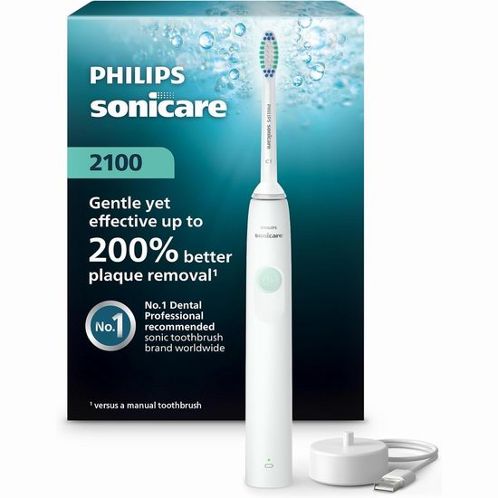 历史最低价!Philips 飞利浦 Sonicare 2100 HX3661/04 声波电动牙刷5.8折 24.95加元! 历史最低价!Philips 飞利浦 Sonicare 2100 HX3661/04 声波电动牙刷5.8折 24.95加元!