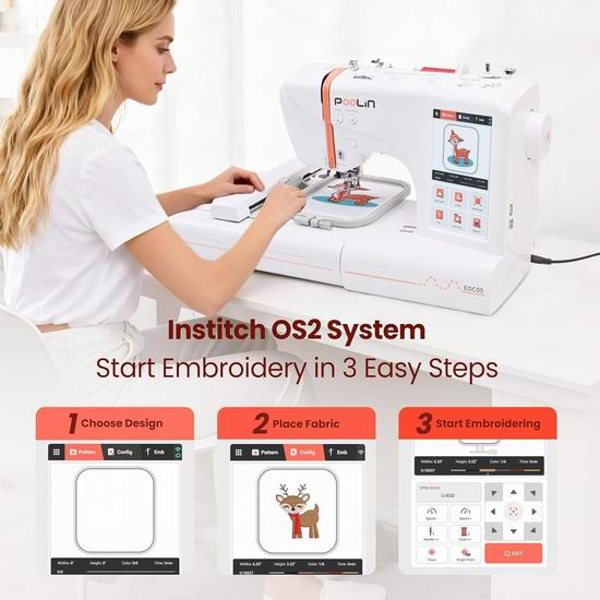 POOLIN EOC05 大刺绣面积 电脑控制刺绣机8.5折 949加元包邮!