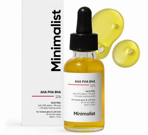 Minimalist 32% AHA BHA PHA 果酸焕肤精华30毫升 16.19加元(原价 17.99加元)