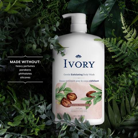 Ivory 荷荷巴香氛 温和去角质沐浴露1.03升 6.63加元