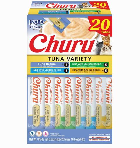 INABA Churu 金枪鱼口味 可舔食奶油猫零食 0.5盎司 ×20管 15.01加元(原价 21.99加元) INABA Churu 金枪鱼口味 可舔食奶油猫零食 0.5盎司 ×20管 15.01加元(原价 21.99加元)