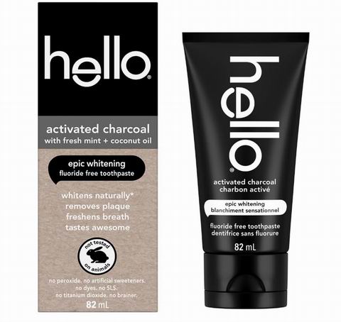 Hello 活性炭美白牙膏82毫升 5.67加元(原价 7.99加元)