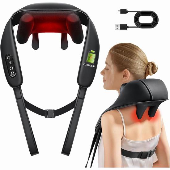 白菜价!历史新低!iKristin 4D深层揉捏指压 无绳按摩披肩2.8折 39.89加元包邮! 白菜价!历史新低!iKristin 4D深层揉捏指压 无绳按摩披肩2.8折 39.89加元包邮!