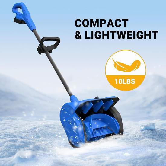 白菜价!历史新低!MXMZHXU 10英寸 无绳电动铲雪机3.5折 74.11加元!不含电池,兼容得伟18V/20V电池!