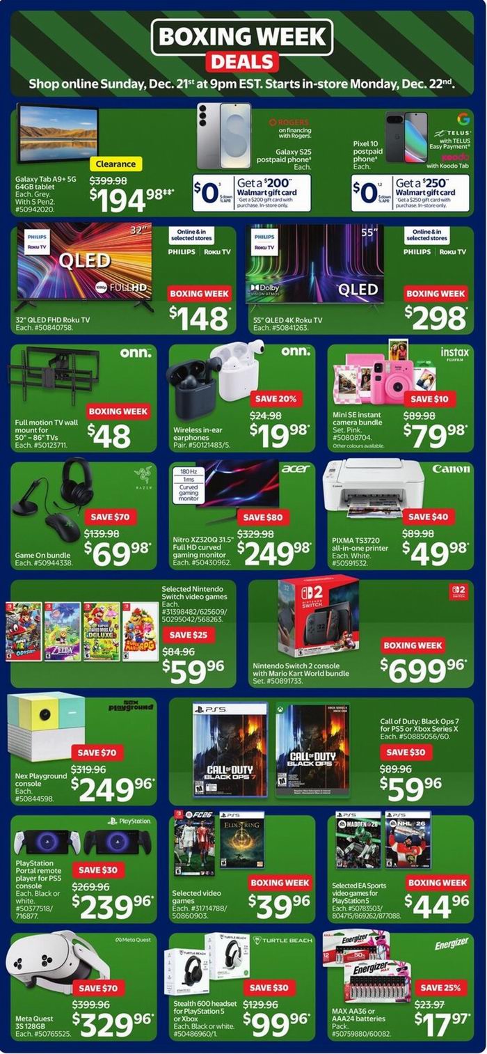 今晚9点开抢!Walmart节礼周大促,iPhone 16零月供+送0、AirPods耳机9、电压力锅.98、Corelle餐具5折、空气炸锅.98、戴森吸尘器9.99!