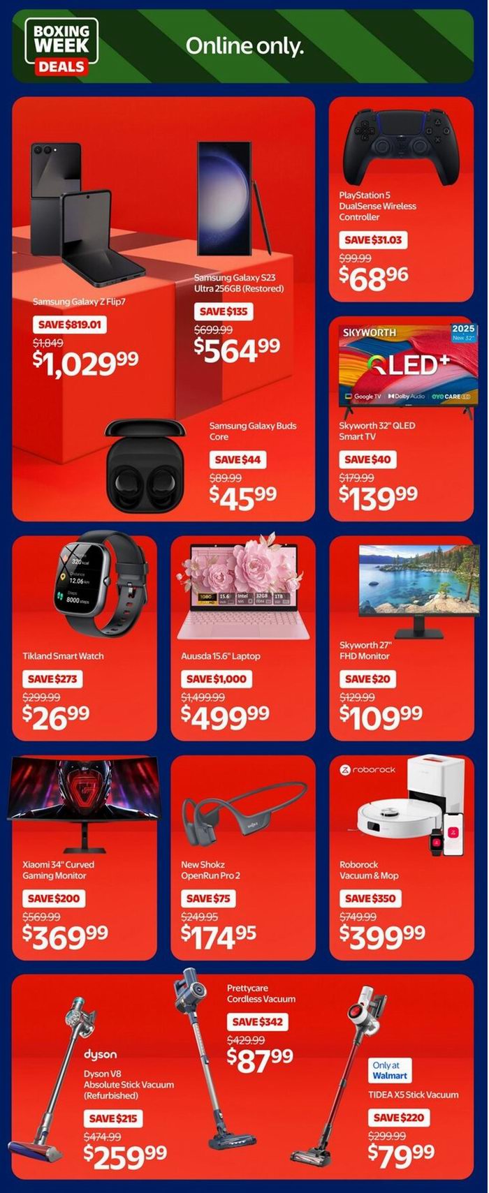 今晚9点开抢!Walmart节礼周大促,iPhone 16零月供+送0、AirPods耳机9、电压力锅.98、Corelle餐具5折、空气炸锅.98、戴森吸尘器9.99!