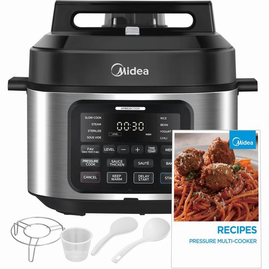 历史新低！Midea 美的 6.5夸脱 12合1 轻松翻炒 多功能电压力锅6折 108加元包邮！
