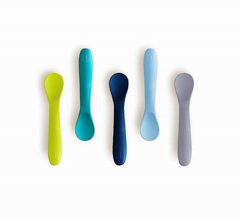  bblüv 食品级硅胶婴儿勺5支装 9加元（原价 11.08加元）