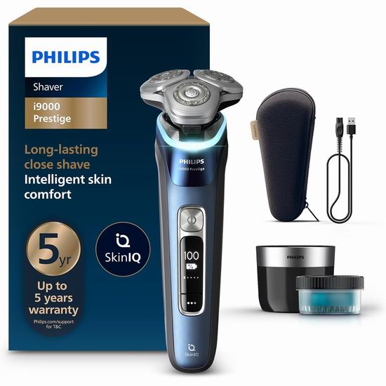 历史新低！Philips 飞利浦 新9系 i9000 Prestige XP9201/20 人工智能贴肤剃须 电动剃须刀6.7折 199.99加元包邮！