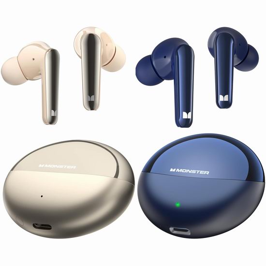 Bug白菜价！Monster 魔声 N-Lite 203 AirLinks 真无线耳机 买一送一，变相1.3折 19.99加元包邮！