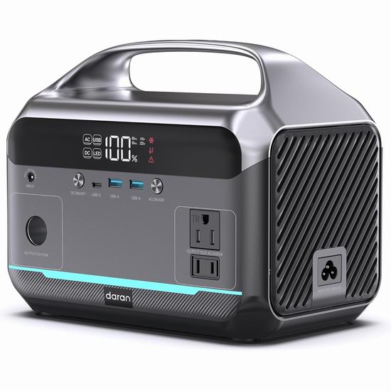  历史新低！DaranEner 288Wh (90000mAh) 磷酸铁锂 便携式移动电源5折 239.99加元（原价 479.99加元）