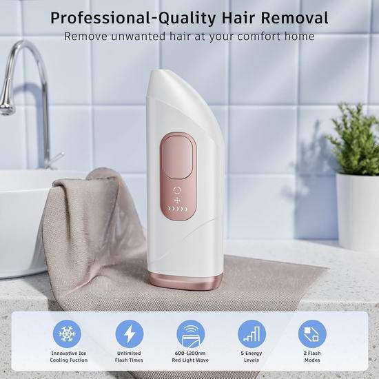 历史新低!Finequin IPL 激光永久脱毛仪5.6折 89.99加元包邮!