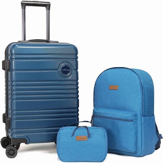 白菜价!历史新低!Aklsvion 20英寸 PC+ABS 拉杆行李箱+背包+洗漱包套装3.6折 58.26加元包邮! 白菜价!历史新低!Aklsvion 20英寸 PC+ABS 拉杆行李箱+背包+洗漱包套装3.6折 58.26加元包邮!