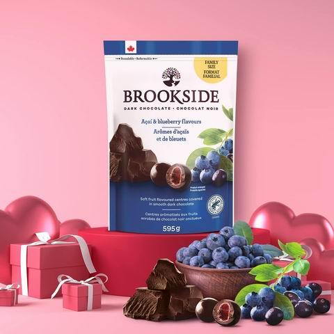 BROOKSIDE 巴西莓蓝莓口味 黑巧克力595克 9.99加元