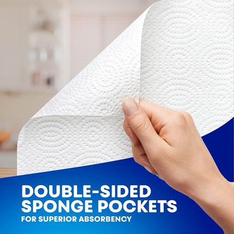 SpongeTowels 超强双面加厚厨房纸巾(8卷 = 16卷普通装) 17.09加元(原价 29.99加元)