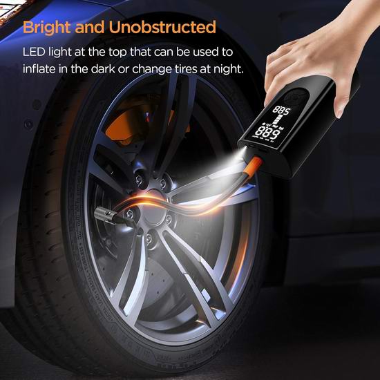 白菜价!历史新低!XJ-HOME 150 PSI 便携式无绳轮胎充气泵2.9折 18.99加元!免税!