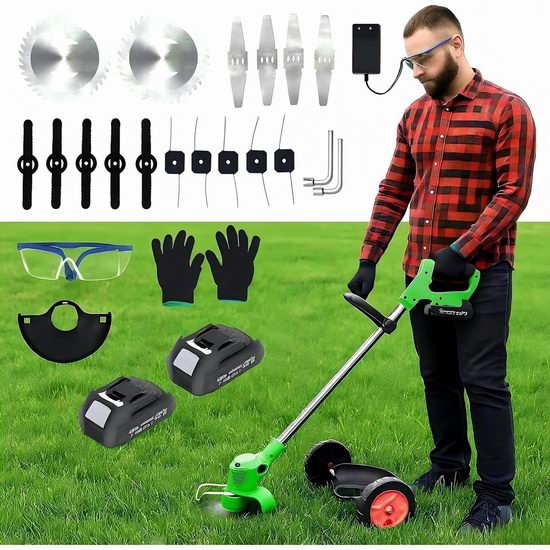  白菜价！历史新低！Feete 21伏 三合一 无绳割草机/修枝机/修边机3.1折 29.99加元包邮！送充电器！