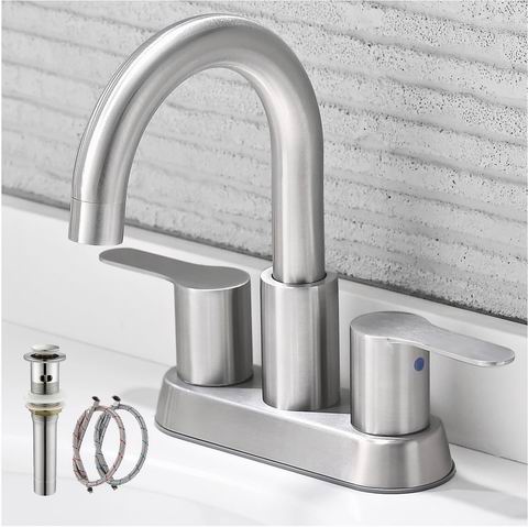  RAINMAX 双把手不锈钢拉丝镍浴室水龙头 32.39加元（原价 40.99加元）