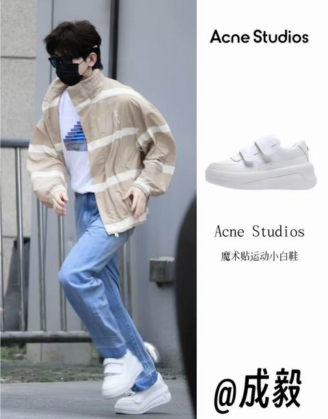 明星潮人都在穿!Acne Studios 厚底魔术贴小白鞋6折 296加元起!