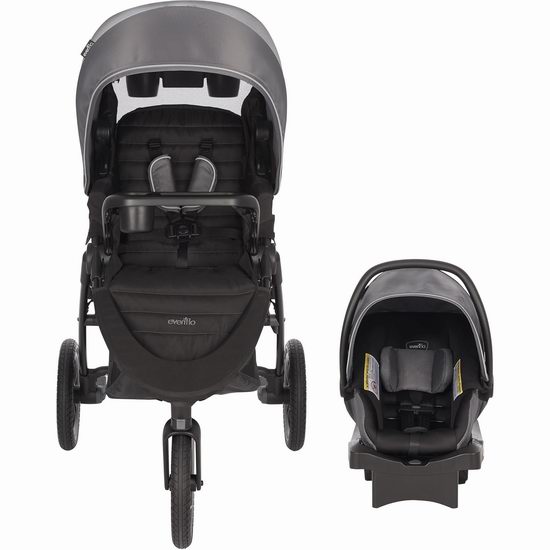 历史新低!Evenflo Folio 3 大三轮婴儿推车+提篮5.1折 279.86加元包邮!