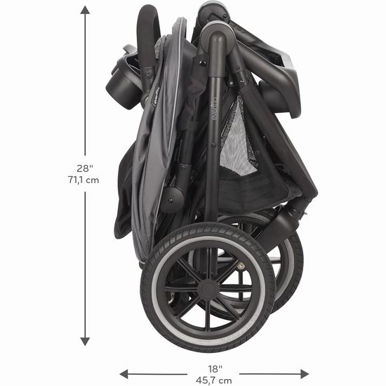 历史新低!Evenflo Folio 3 大三轮婴儿推车+提篮5.1折 279.86加元包邮!