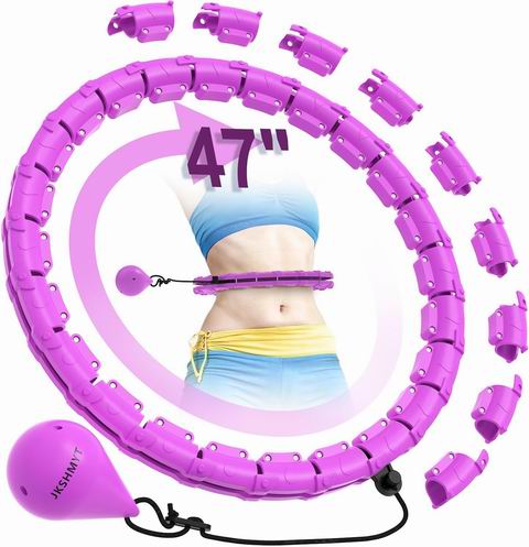 瘦腰腹燃脂健身神器！JKSHMYT 成人加重呼啦圈 25.99加元（原价 32.99加元）！3色可选