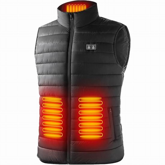  白菜价！历史新低！UCTEK 10000mAh 男女同款 6区电加热 保暖马甲3.5折 34.99加元！