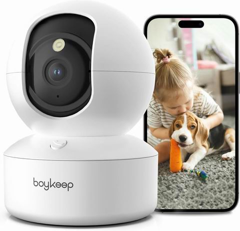  史低价！BoyKeep 360° WiFi 室内摄像头 带APP 18.99加元（原价 39.99加元）