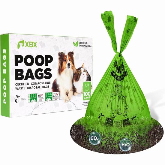  超级白菜！历史新低！Xbx 带提手 防臭防漏 宠物粪便垃圾袋100件套1.7折 4.99加元！