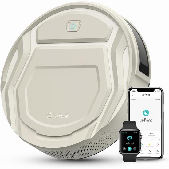  历史新低！Lefant M210 Pro 第三代扫地机器人3折 89.99加元包邮！