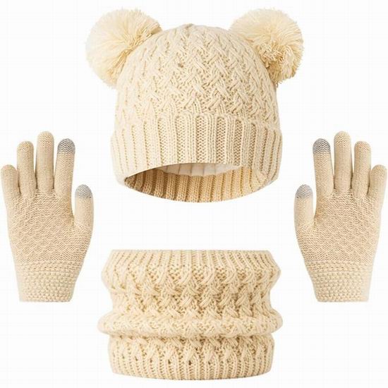 白菜价!历史新低!Nydotd 抓绒内衬 儿童帽子+手套+围巾套装3.5折 6.99加元!2色可选! 白菜价!历史新低!Nydotd 抓绒内衬 儿童帽子+手套+围巾套装3.5折 6.99加元!2色可选!