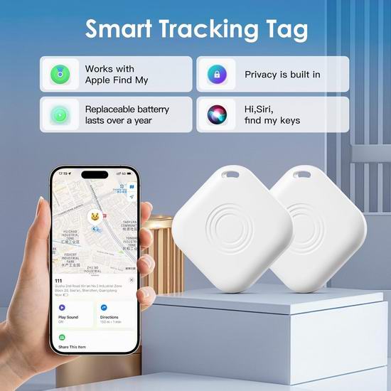 白菜价!历史新低!Hongtop H 防丢神器 GPS智能追踪定位器4件套3.2折 12.99加元!单个仅3.24加元!