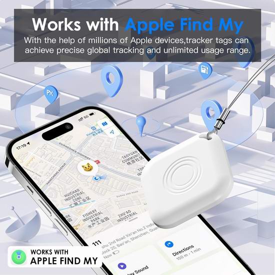 白菜价!历史新低!Hongtop H 防丢神器 GPS智能追踪定位器4件套3.2折 12.99加元!单个仅3.24加元!