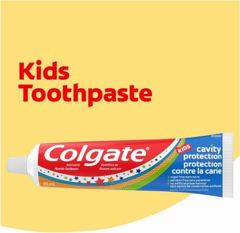  Colgate 高露洁 泡泡水果味 儿童防蛀牙膏 95毫升  1.9加元