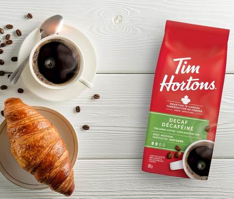 Tim Hortons 细磨中度烘焙 低咖啡因咖啡 300克 9.49加元(原价 11.47加元)