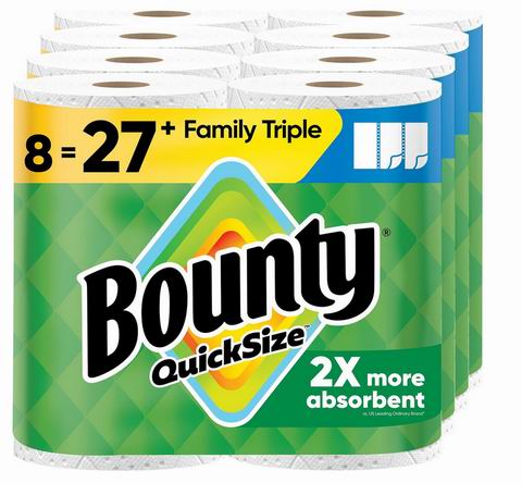 Bounty 速干型白色厨房纸8卷装(相当于普通27卷 )29.44加元(原价 38.77加元 ) Bounty 速干型白色厨房纸8卷装(相当于普通27卷 )29.44加元(原价 38.77加元 )