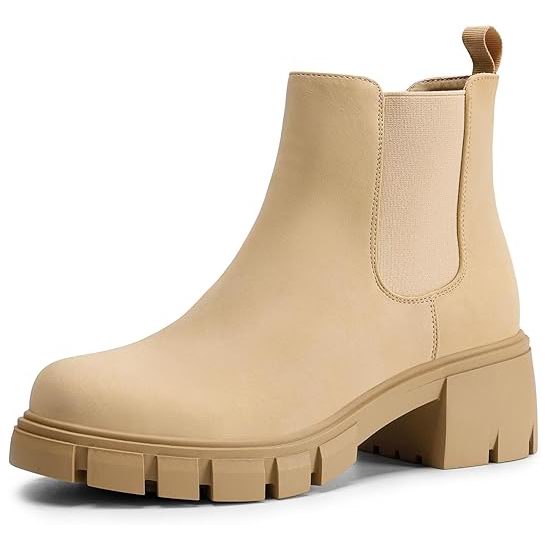  历史新低！DREAM PAIRS 女式切尔西厚底短靴5折 34.99加元包邮！2色可选！