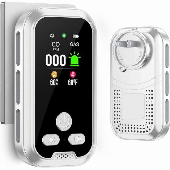  历史新低！HAKINAKU 四合一 烟雾+一氧化碳+可燃气体探测警报器6折 29.99加元包邮！