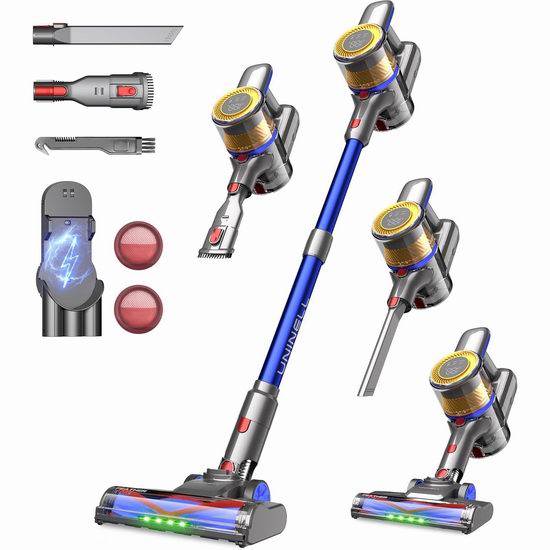  白菜价！历史新低！UNINELL 450W 45KPA 无绳吸尘器3.8折 68.89加元包邮！