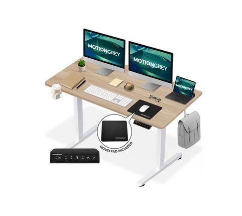  MotionGrey Ergo2 55英寸可调节电动站立式办公桌 82.95加元（原价 269.99加元）