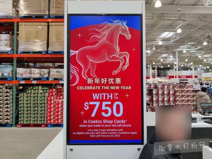 独家！【加东版】Costco店内实拍，有效期至2月8日！iPhone月供https://www.canadadz.com/wp-content/uploads/2026/02/2026020220173532-700x525.jpg、招财银柳.99、冰柜.99、海鲈鱼.99、阿迪鞋.97、加拿大队服.97、迷你香肠.99、午餐肉.99！