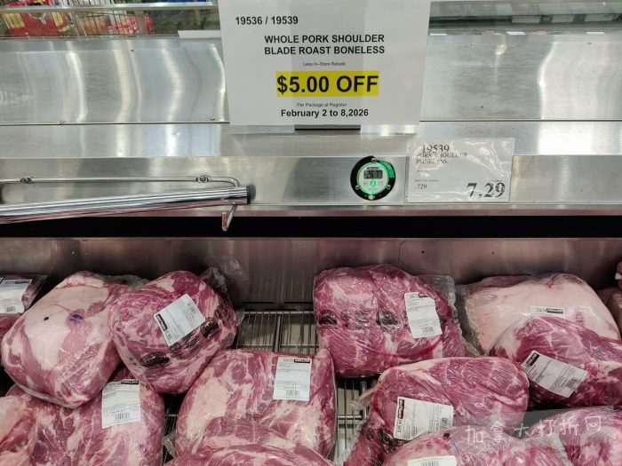 独家！【加东版】Costco店内实拍，有效期至2月8日！iPhone月供https://www.canadadz.com/wp-content/uploads/2026/02/2026020220201742-700x525.jpg、招财银柳.99、冰柜.99、海鲈鱼.99、阿迪鞋.97、加拿大队服.97、迷你香肠.99、午餐肉.99！