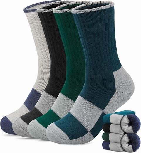 Yeblues 25%羊毛混纺袜4双  8.99加元（原价 19.99加元）！每双2.25加元