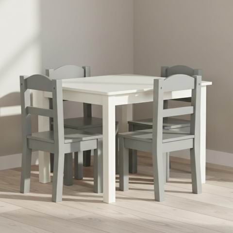  史低价！Humble Crew 儿童木质桌椅套装 66.99加元（原价 149.99加元）