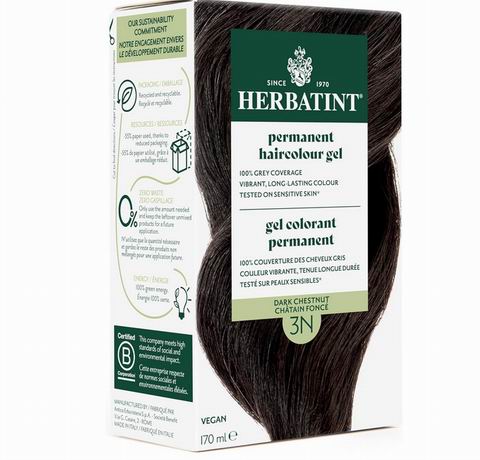 Herbatint 永久染发凝胶 3N 深栗色 天然持久显色 100% 遮盖白发 17.99加元（原价 22.59加元）