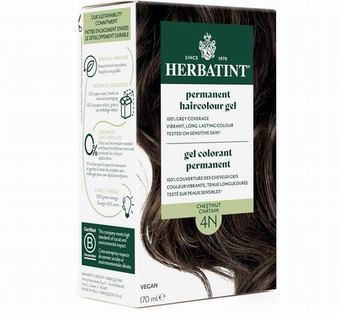  Herbatint 永久染发凝胶 4N 栗棕色 天然持久显色 100% 遮盖白发 19.99加元（原价 22.59加元）